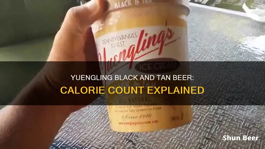 how many calories in yuengling black and tan beer