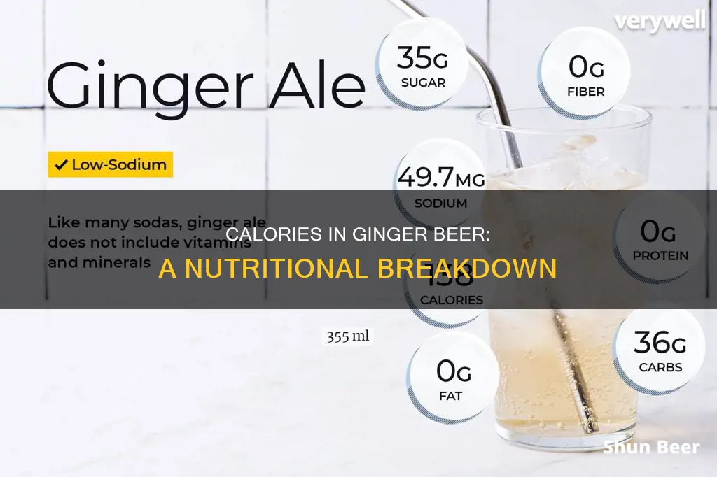 how many calories is ginger beer