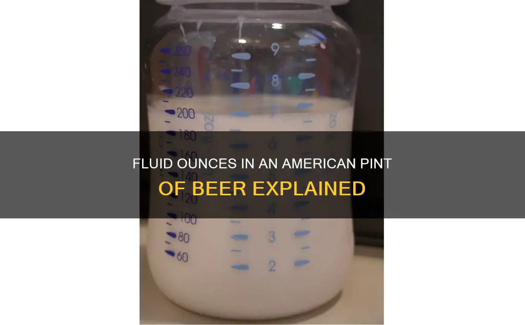 how many fluid ounces in an american pint of beer