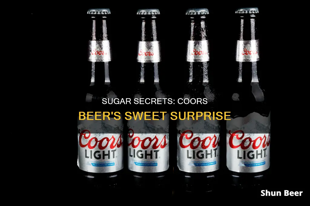 how many grams of sugar in coors beer