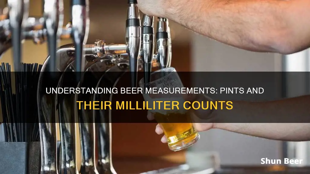 how many mills in a pint of beer