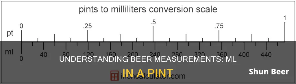 how many ml in a pint of beer in india