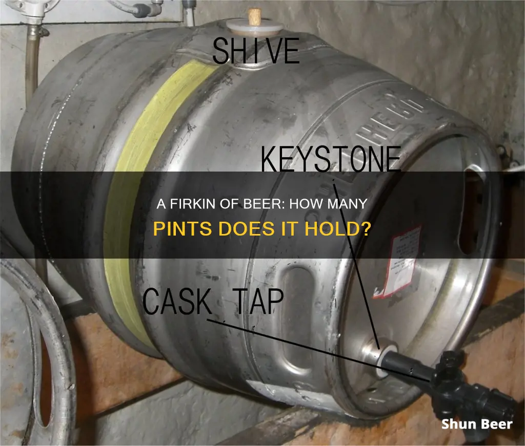 how many pints in a firkin of beer