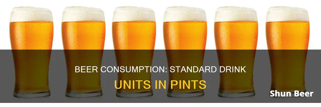 how many standard drink units in 3 pints of beer