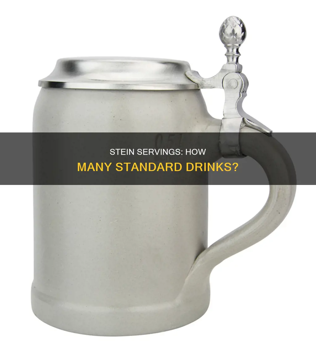 how many standard drinks in a stein of beer