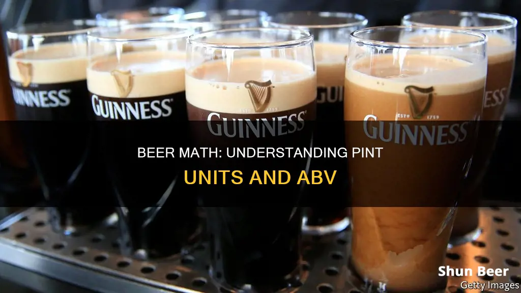 how many units in 1 pint of 5 beer