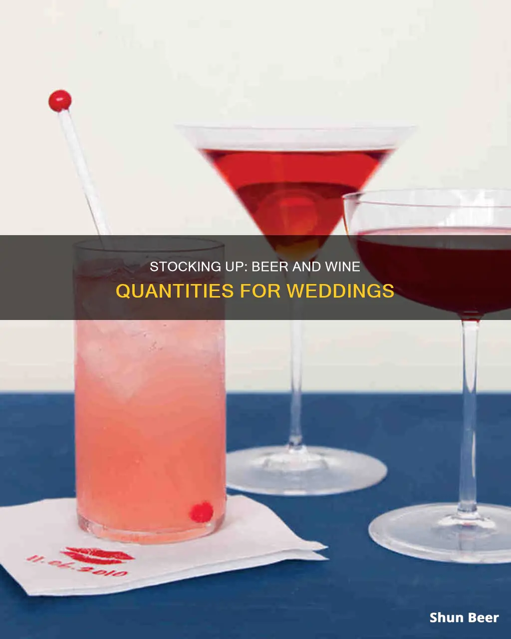 how much beer and wine to buy for a wedding