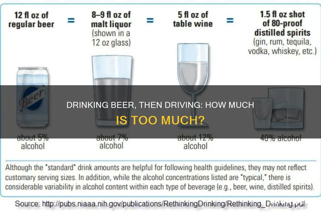 how much beer can I drink before driving