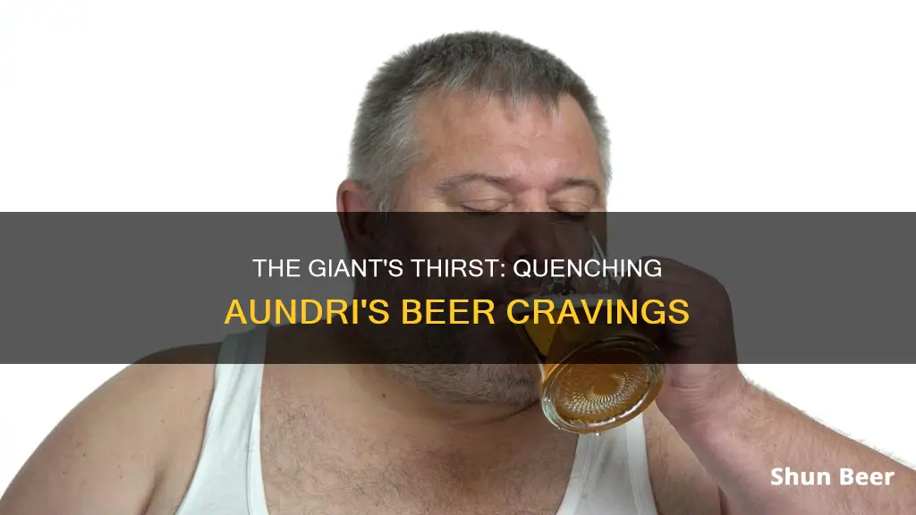 how much beer did aundri the giant drink