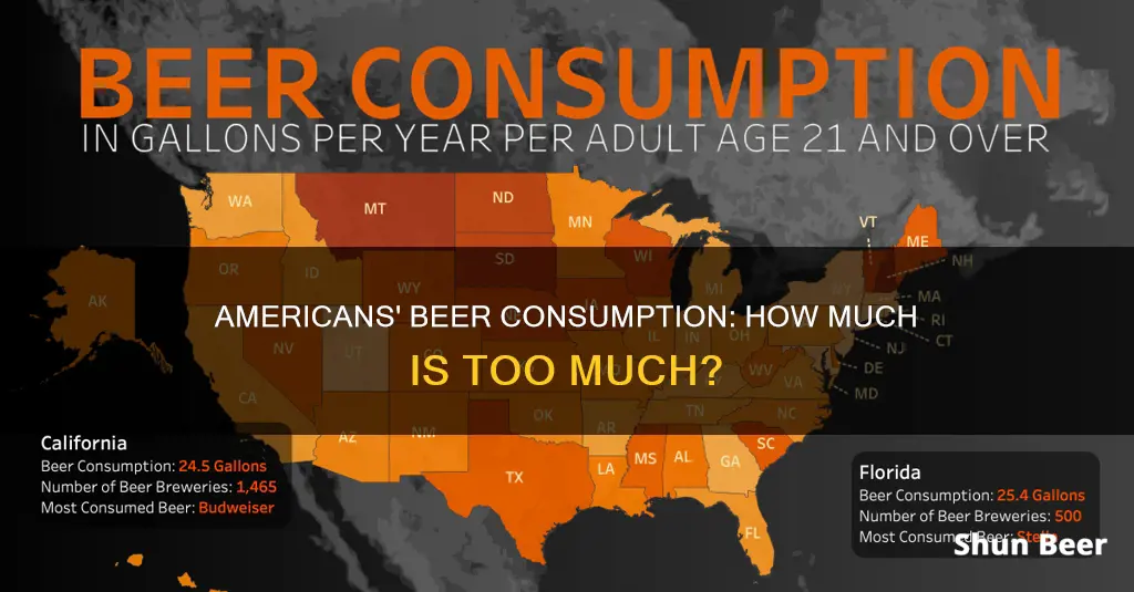 how much beer does average american drink