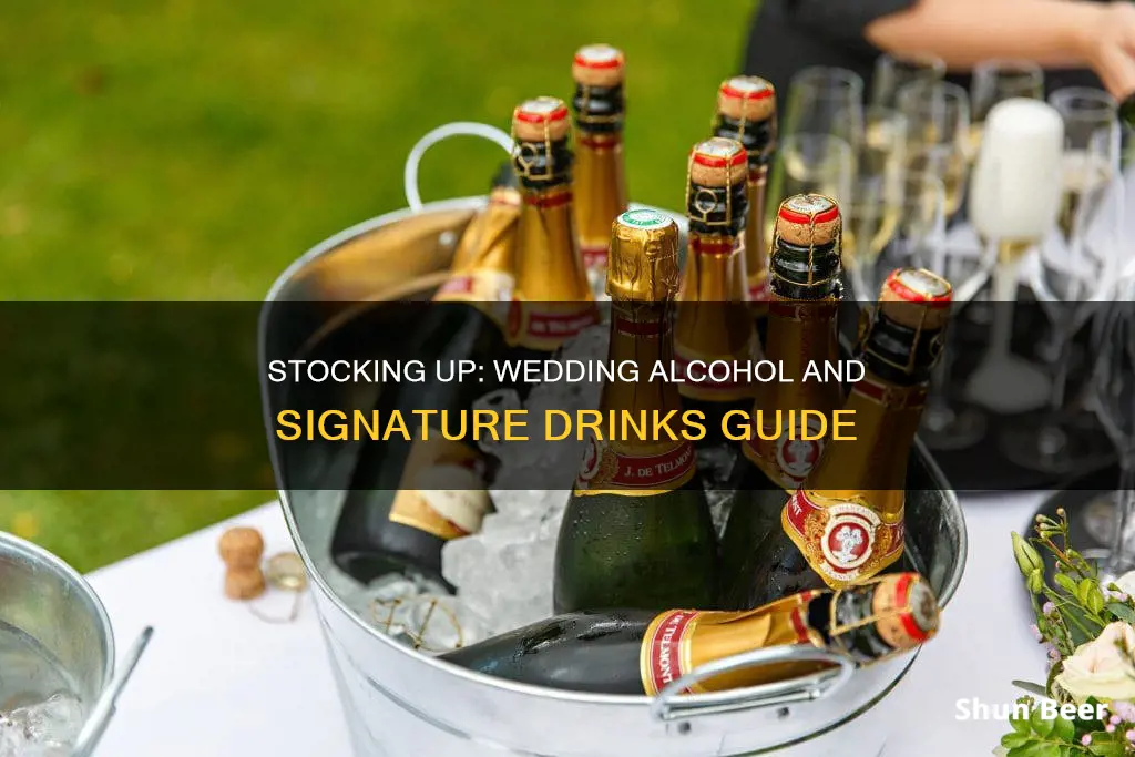 how much wedding wine beer 2 signature drinks