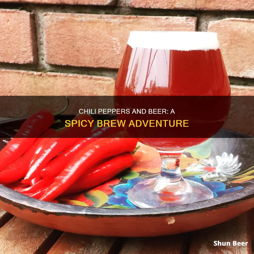 how put chili peppers in beer