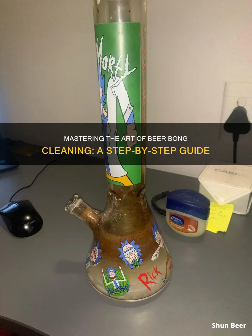 how to clean a beer bong