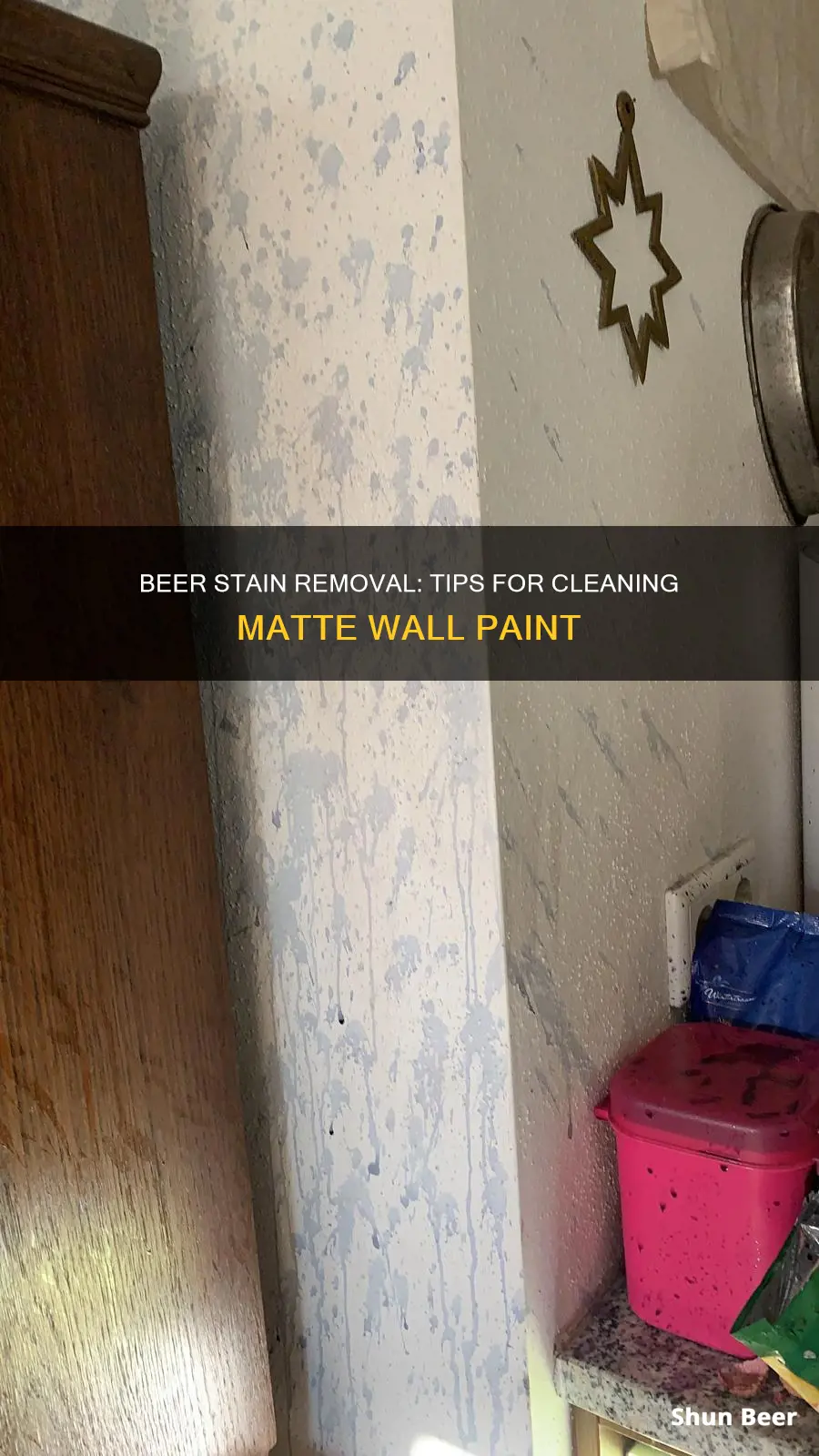 how to clean beer off of matte wall paint