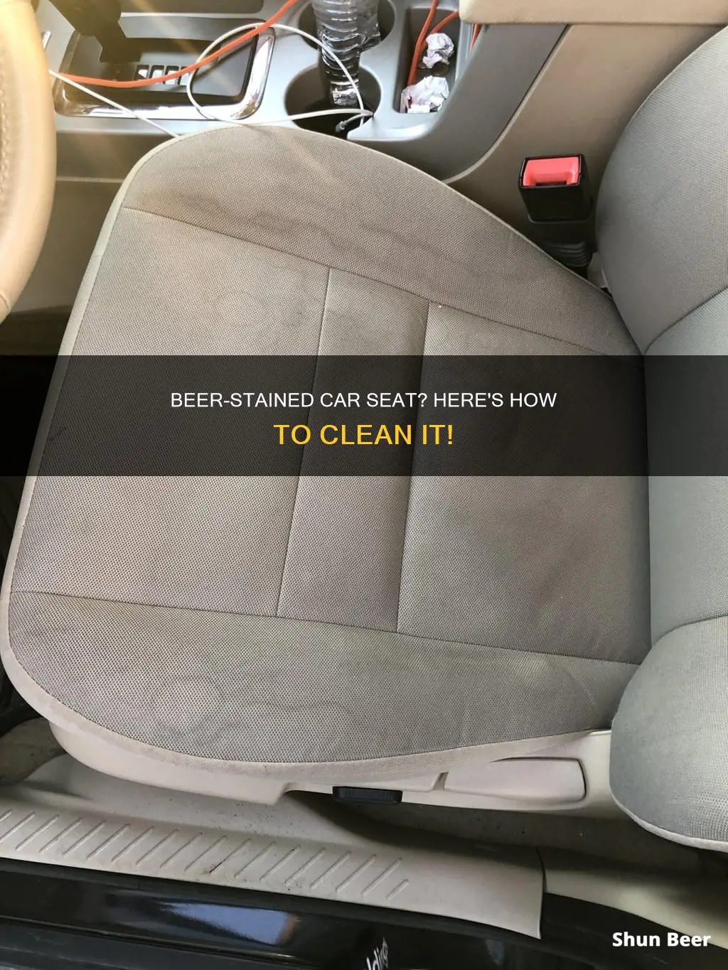 how to clean beer out of car seat