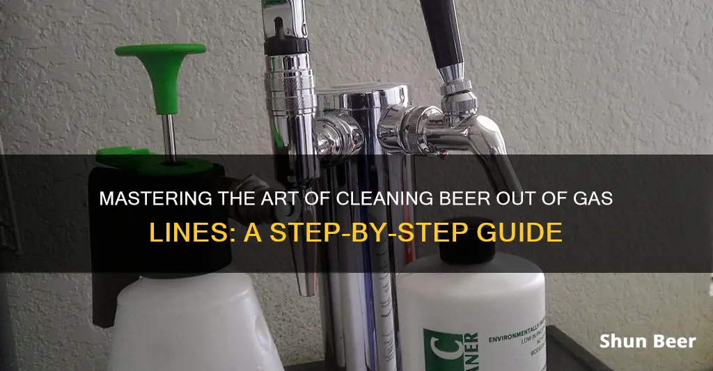 how to clean beer out of gas line