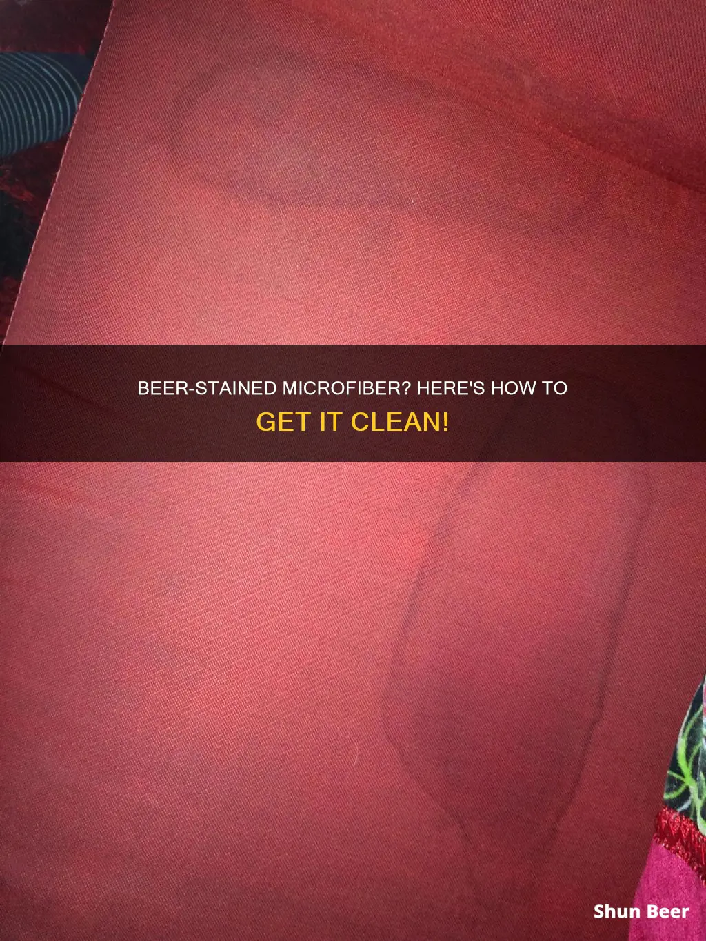 how to clean beer out of microfiber