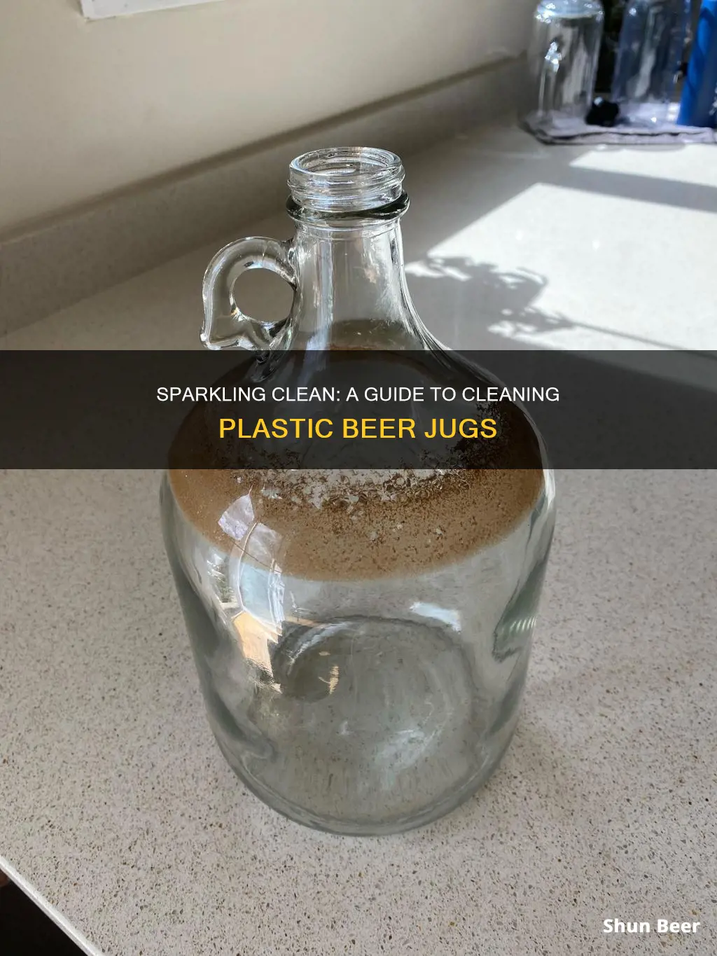 how to clean plastic beer jugs