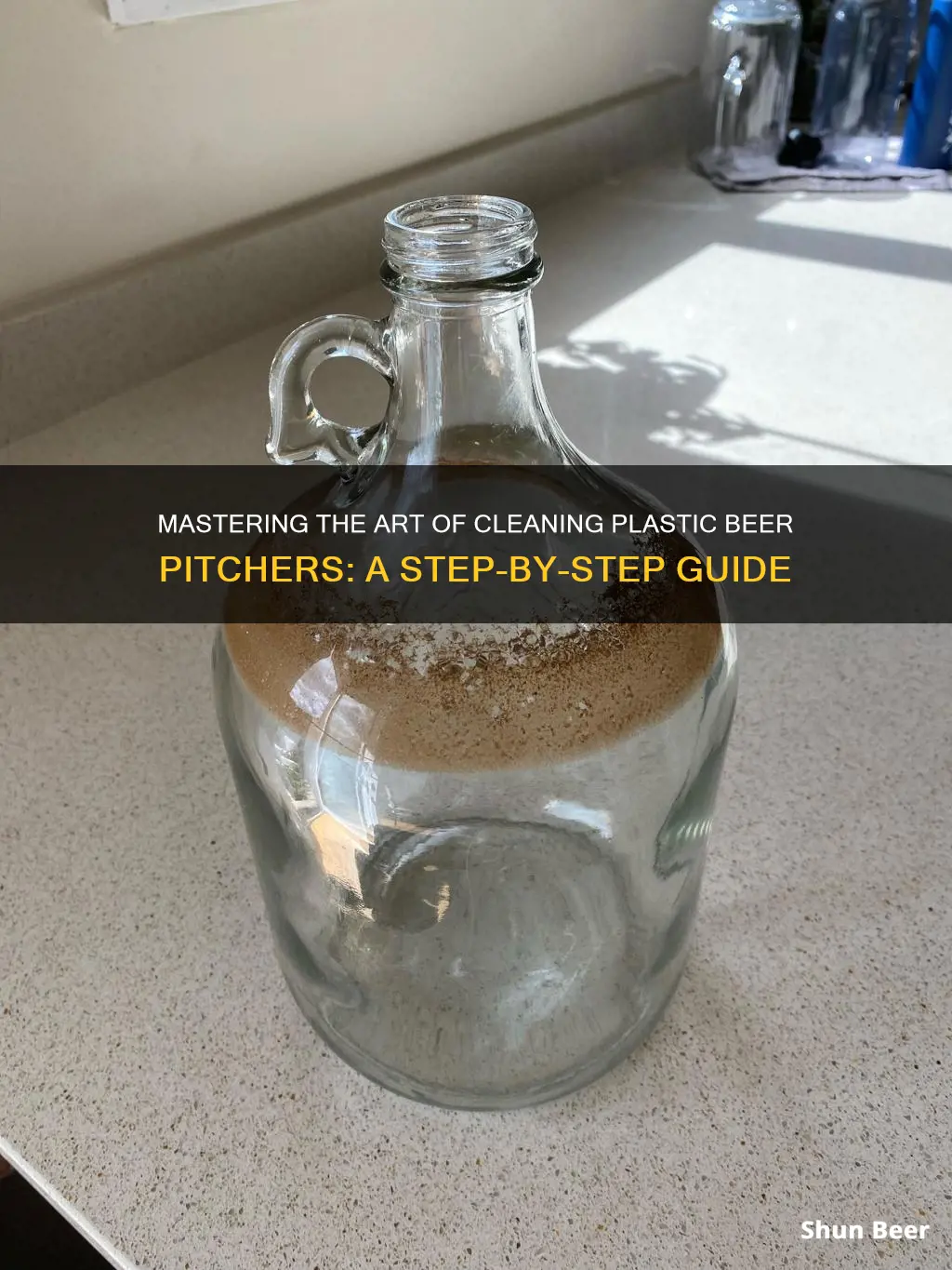 how to clean plastic beer pitchers