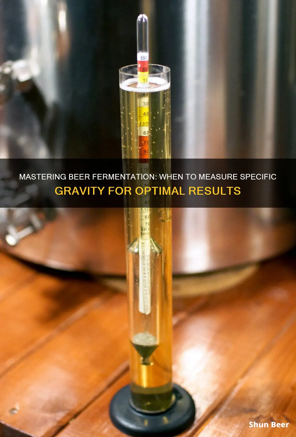 how to determine when fermenting specific gravity beer