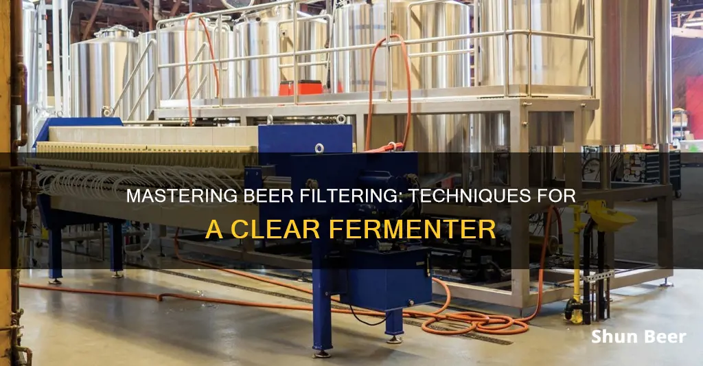 how to filter beer going into fermenter