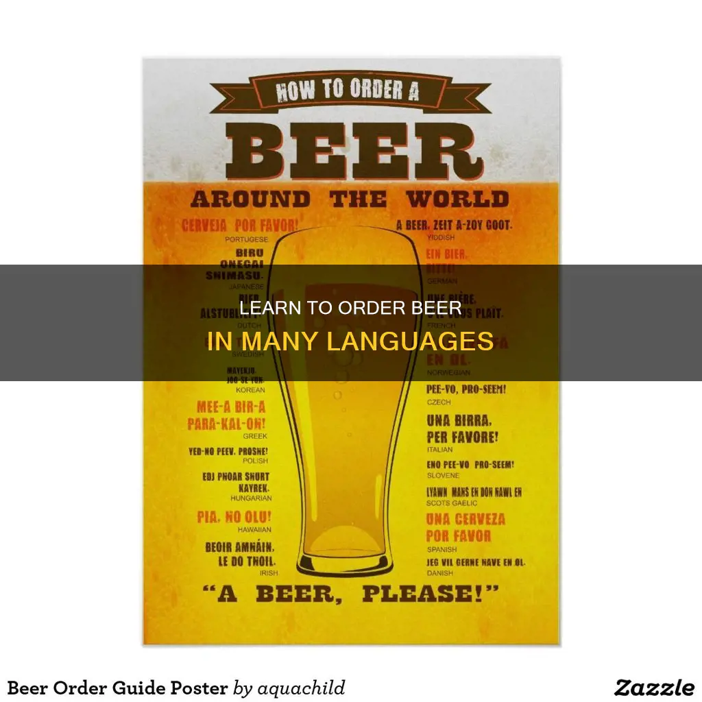 how to order a beer in different languages poster