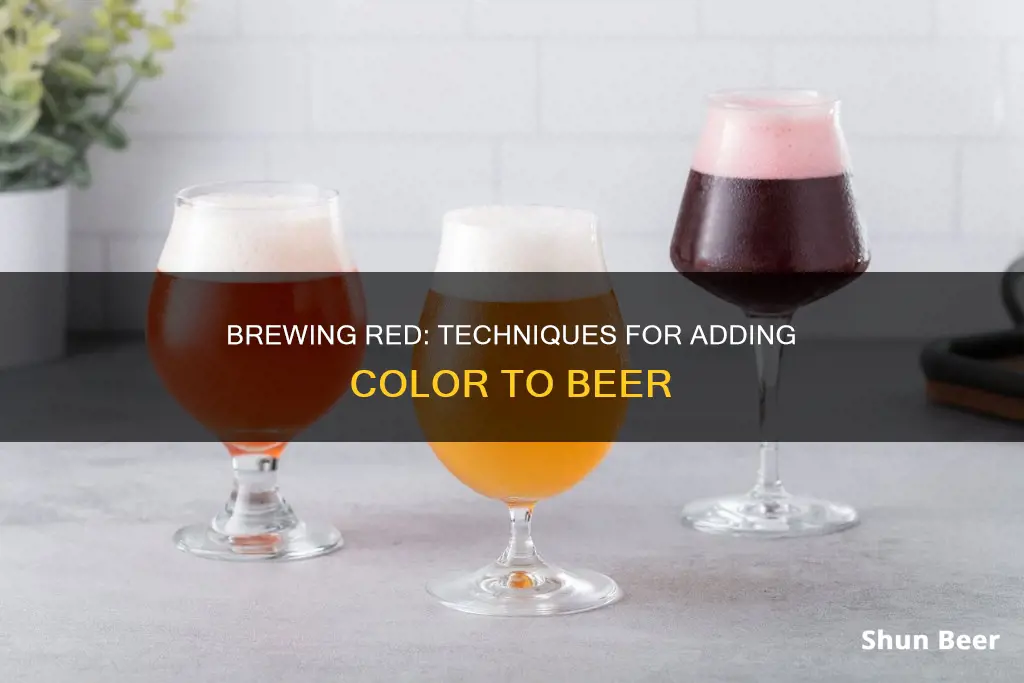 how to put a red color in beer