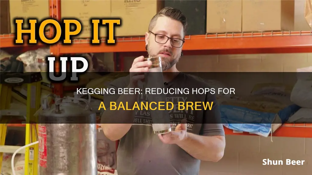 how to reduce hops while keggin beer