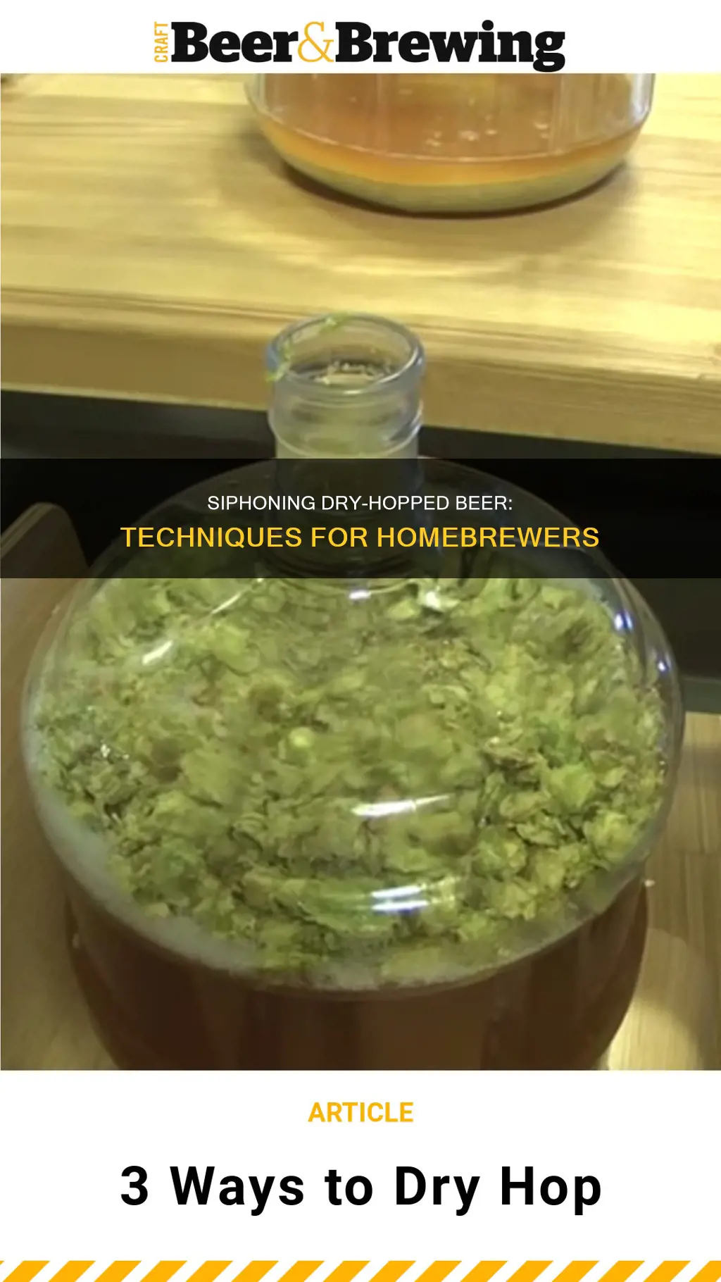 how to siphon dry hopped beer