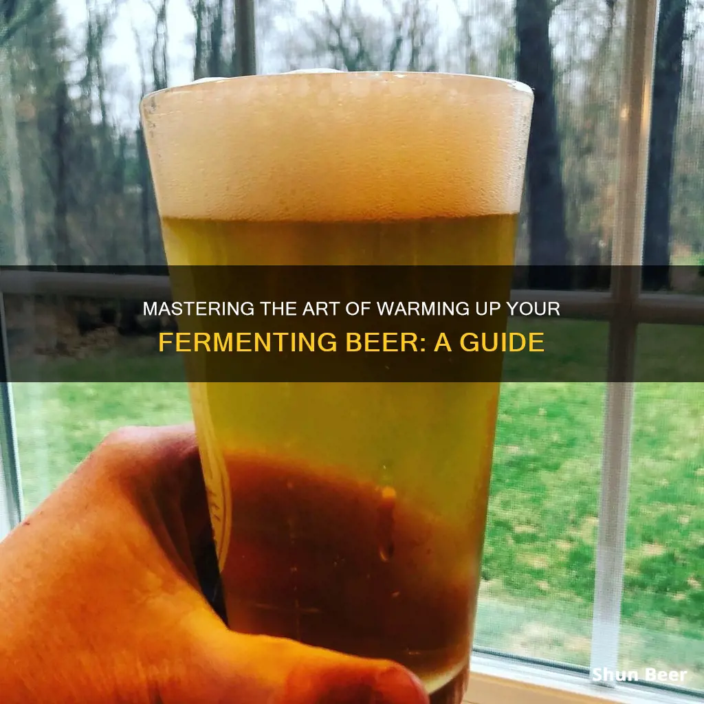 how to warm up fermenting beer