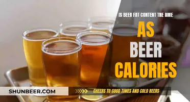 Beer Calories and Fat: What's the Difference?