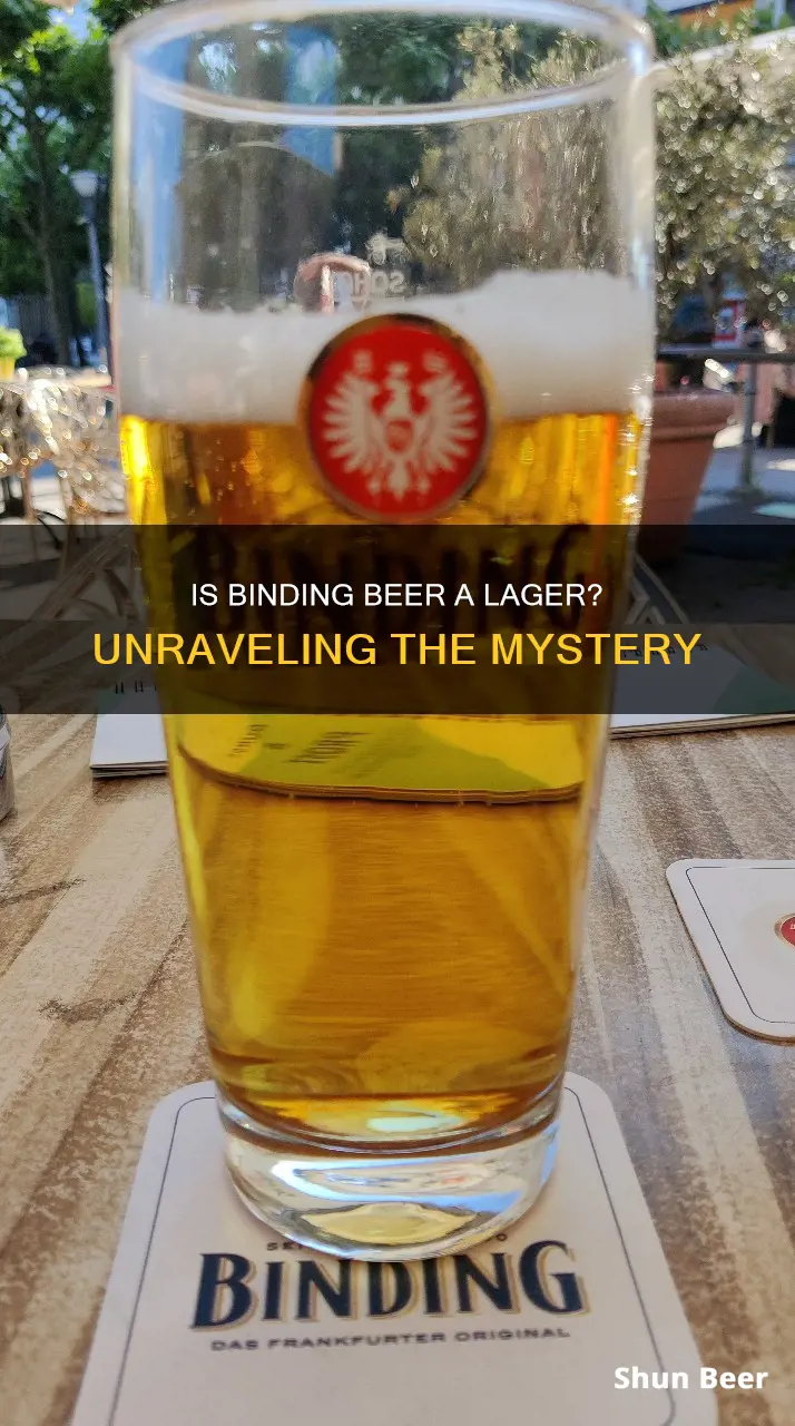 is binding beer a lager