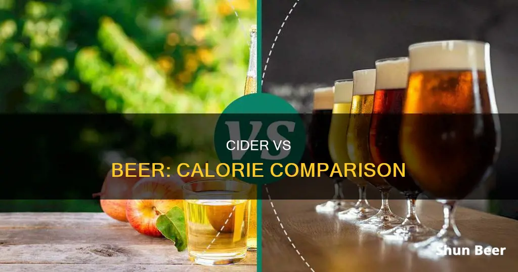 is cider less calories than beer