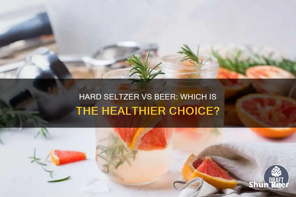 is hard seltzer healthier than beer