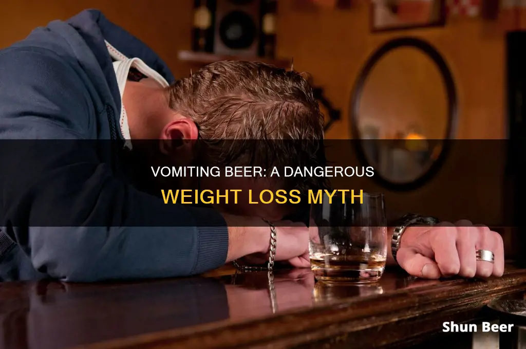 is it better to throw up beer to lose calories