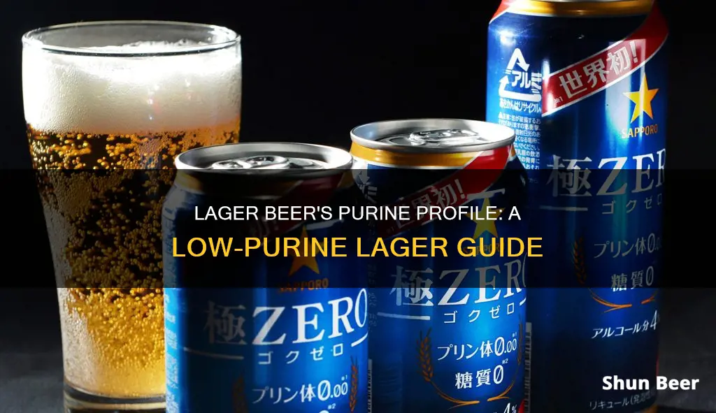 is lager beer low in purines