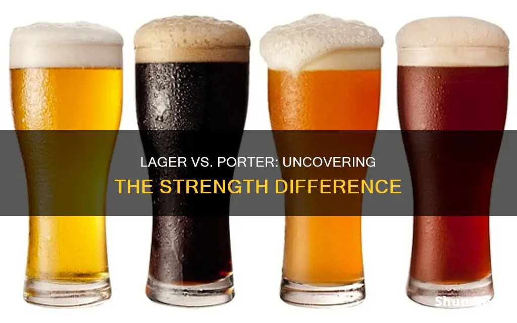 is lager beer stronger than porter