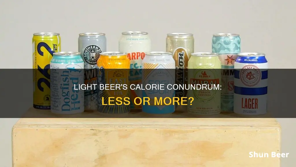 is light beer less calories