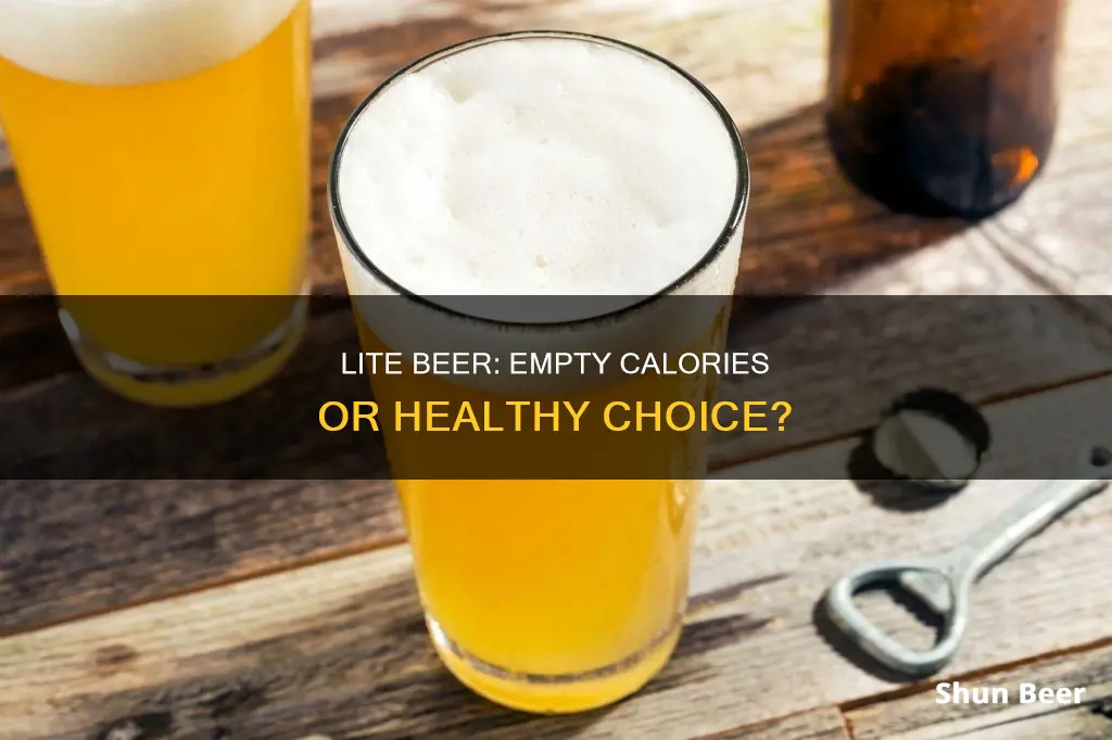 is lite beer an empty calorie food