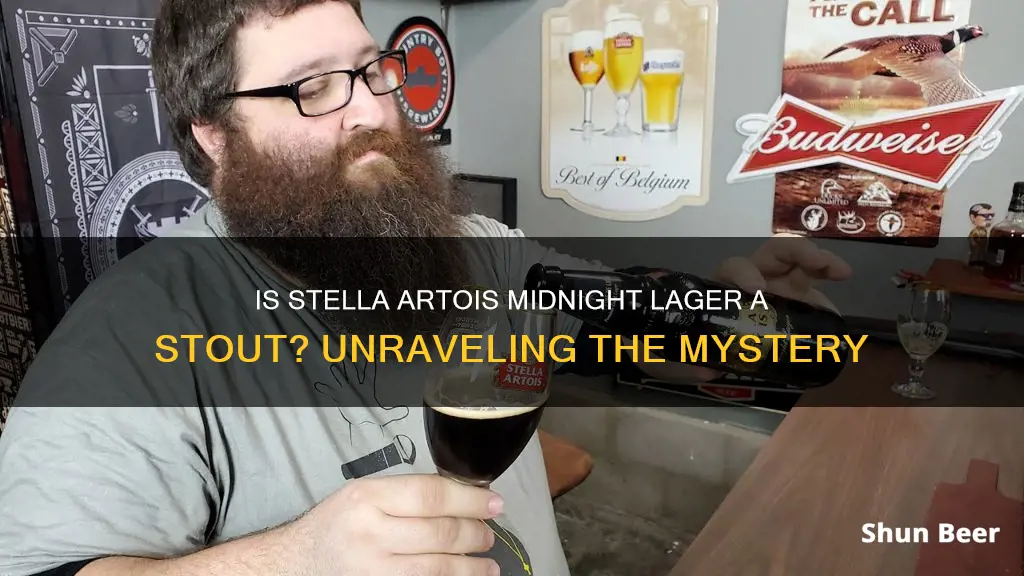 is stella artois midnight lager a stout beer