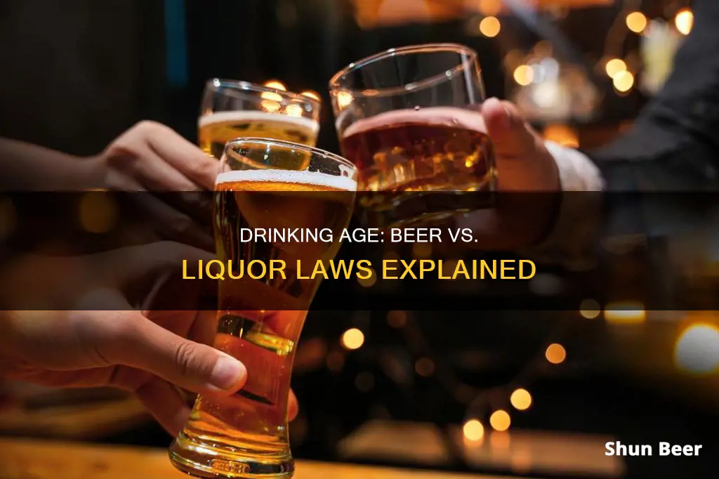 is the drinking age different for beer and liquor