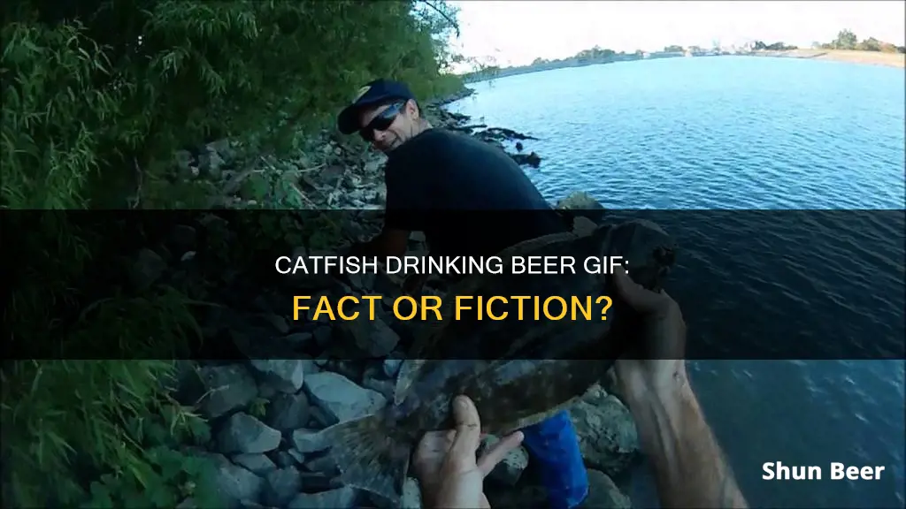 is the gif of the catfish drinking beer real