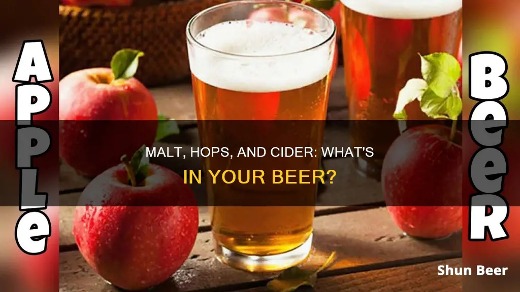 is there malts or hops in cider beer