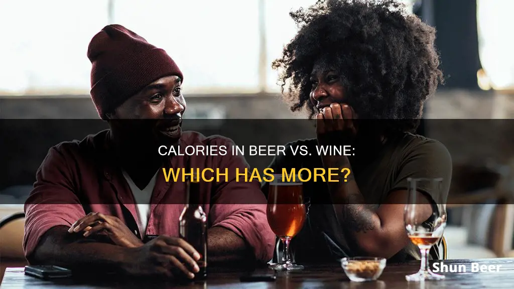 is there more calories in beer or white wine