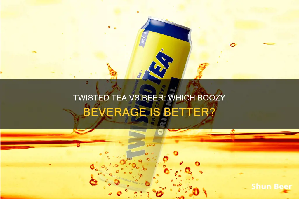 is twisted tea healthier than beer