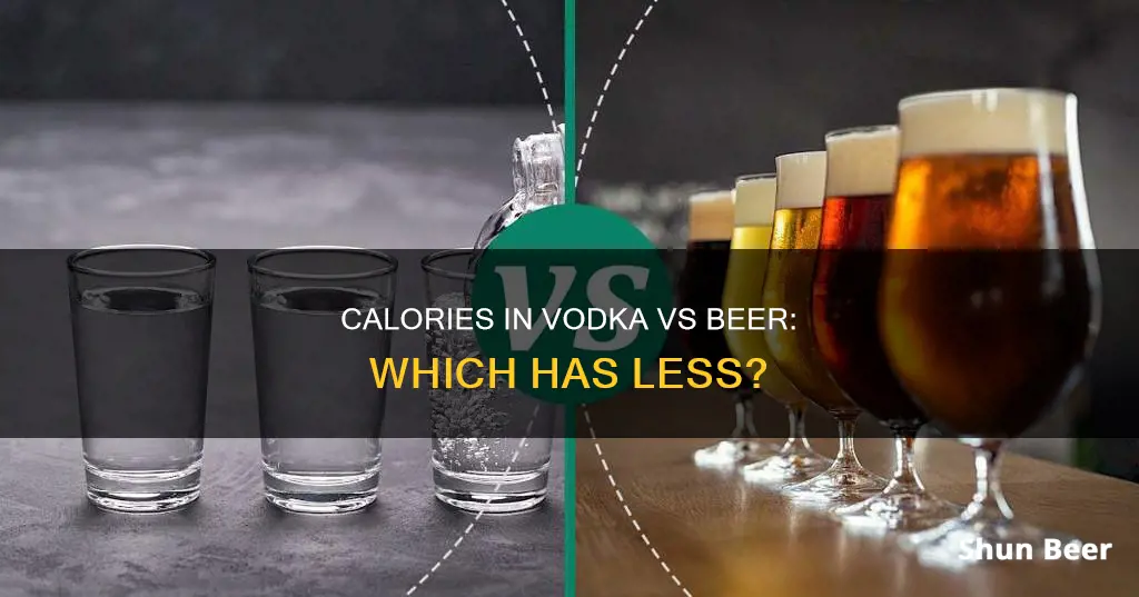 is vodka less calories than beer