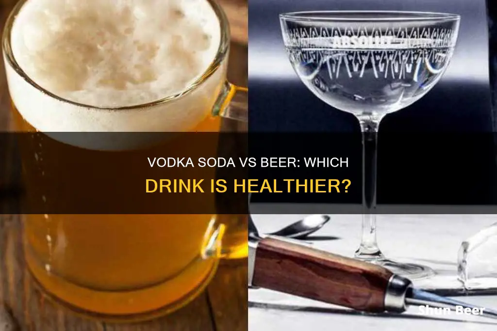 is vodka soda healthier than beer