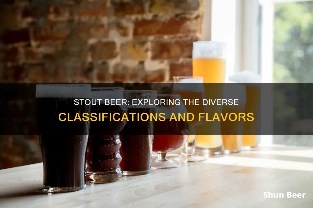 what are the different classifications of beer stout