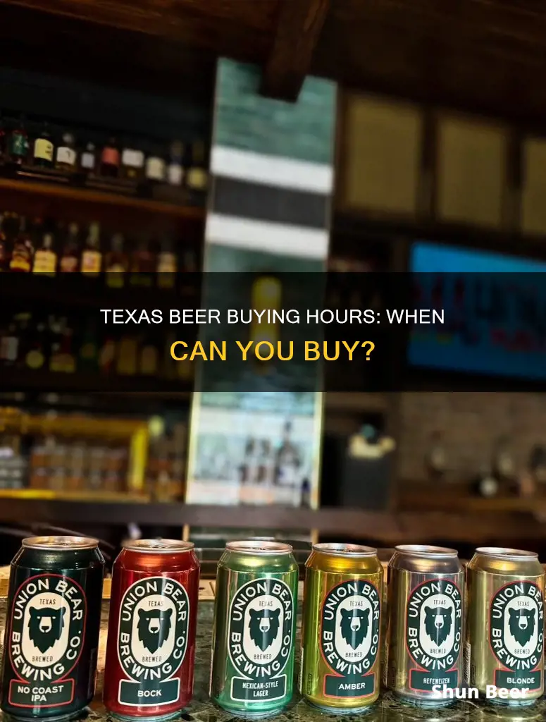 what are the hours to buy beer in texas