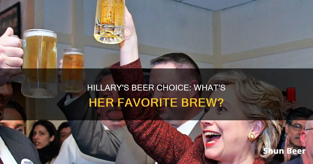 what beer is hillary drinking